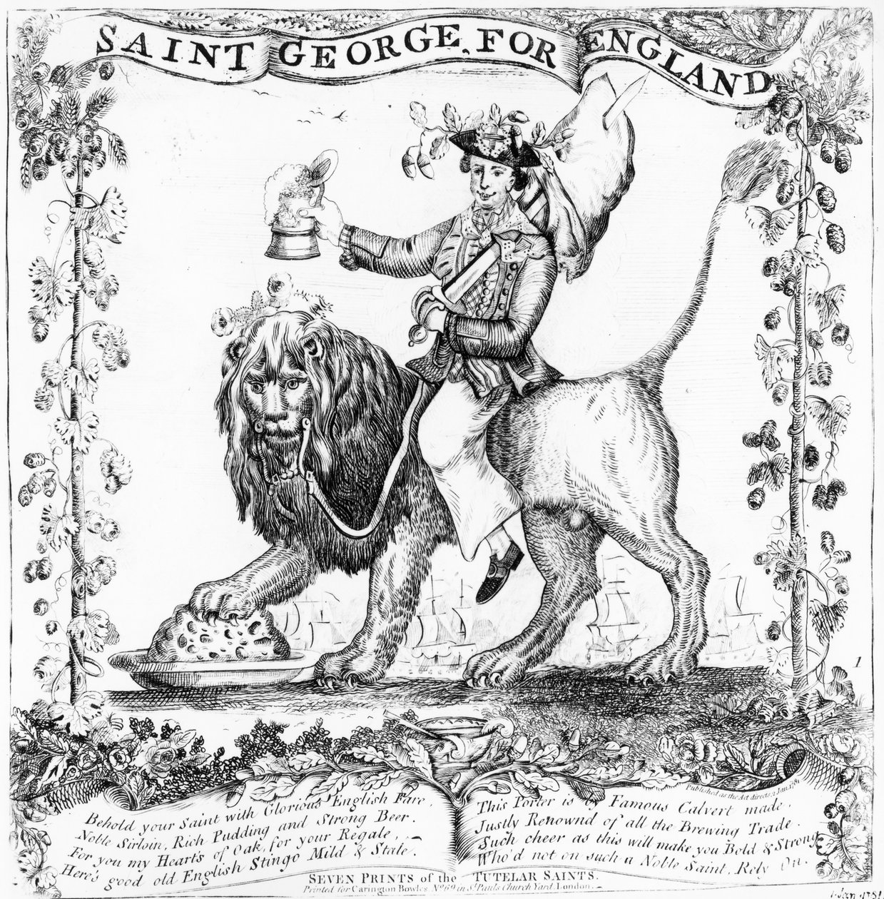 Sankt Georg für England, 1781 von English School