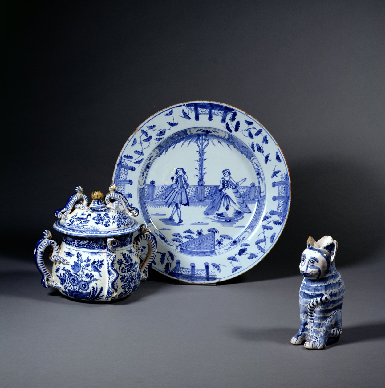 Auswahl an Delfter Ware, ca. 1670 von English School