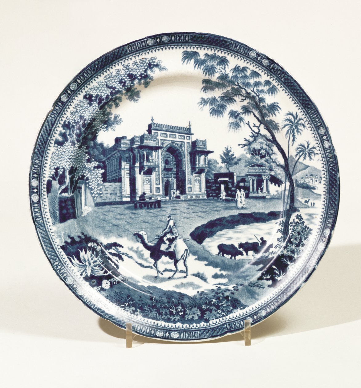 Spode Blau-Weiß-Teller, ca. 1815 von English School