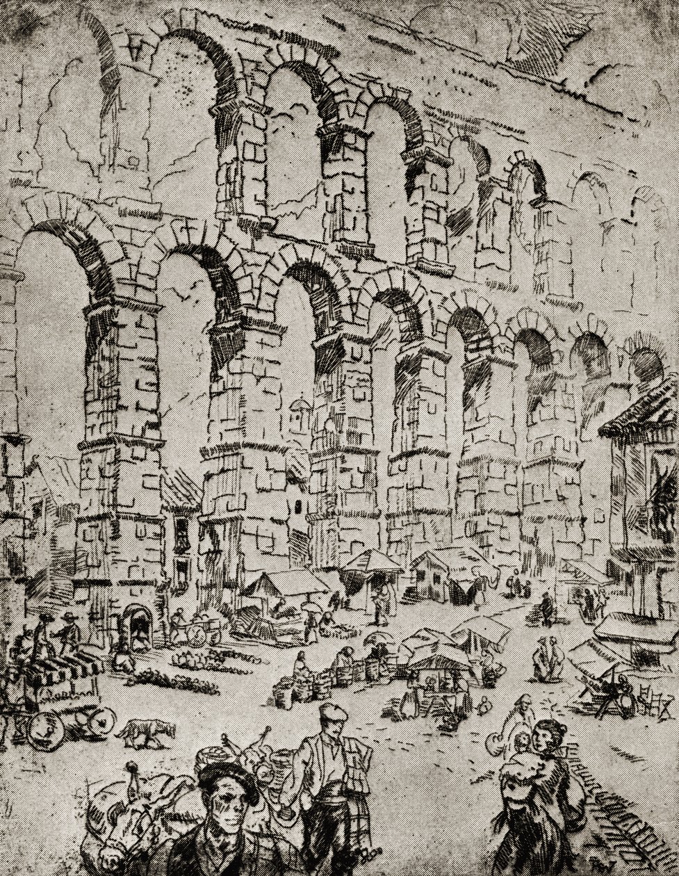 Das Aquädukt von Segovia von English School