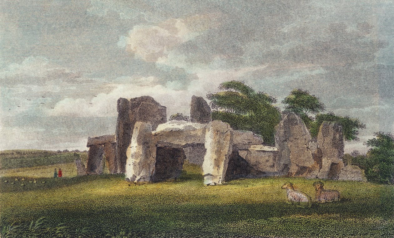 Der Druidentempel in Park Place, Oktober 1802 (Farbstich) von English School