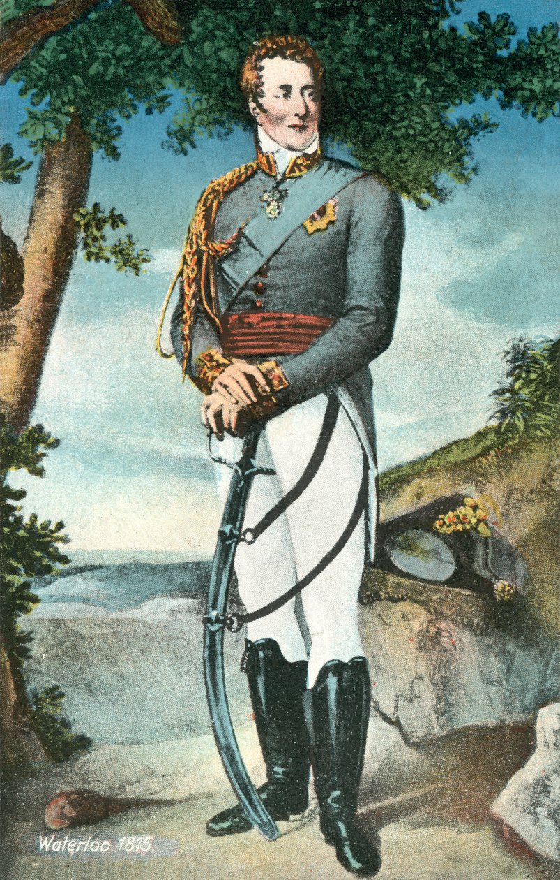 Der Herzog von Wellington, Schlacht von Waterloo, 1815 von English School