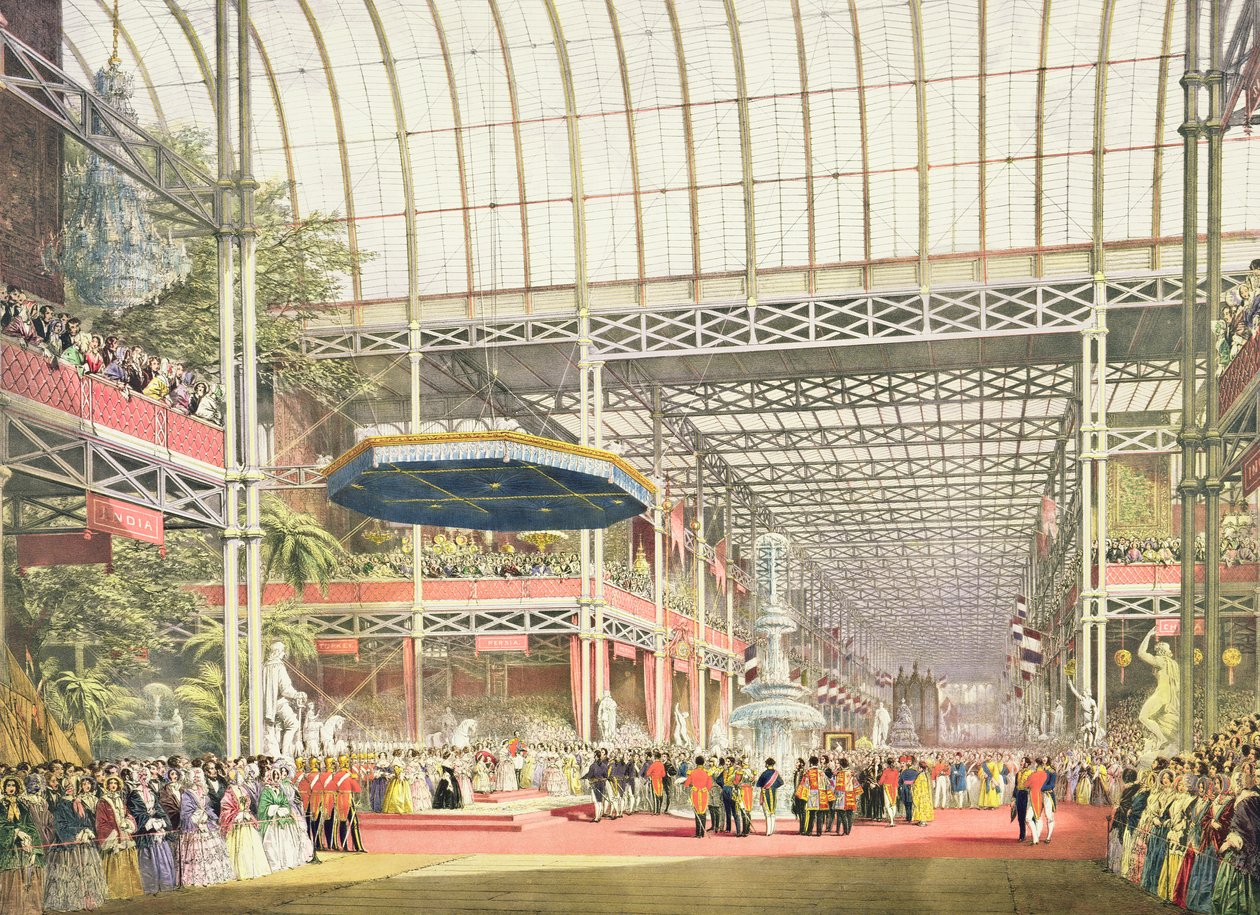 Die Eröffnung der Großen Industrieausstellung von 1851, Platte 1 aus Dickensons Comprehensive Pictures von English School