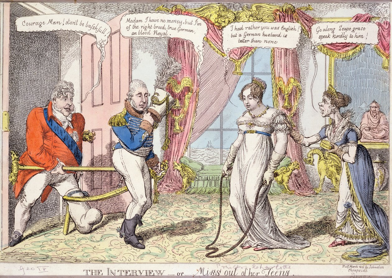 Das Interview oder Miss aus ihren Teenagerjahren, 1816 von English School