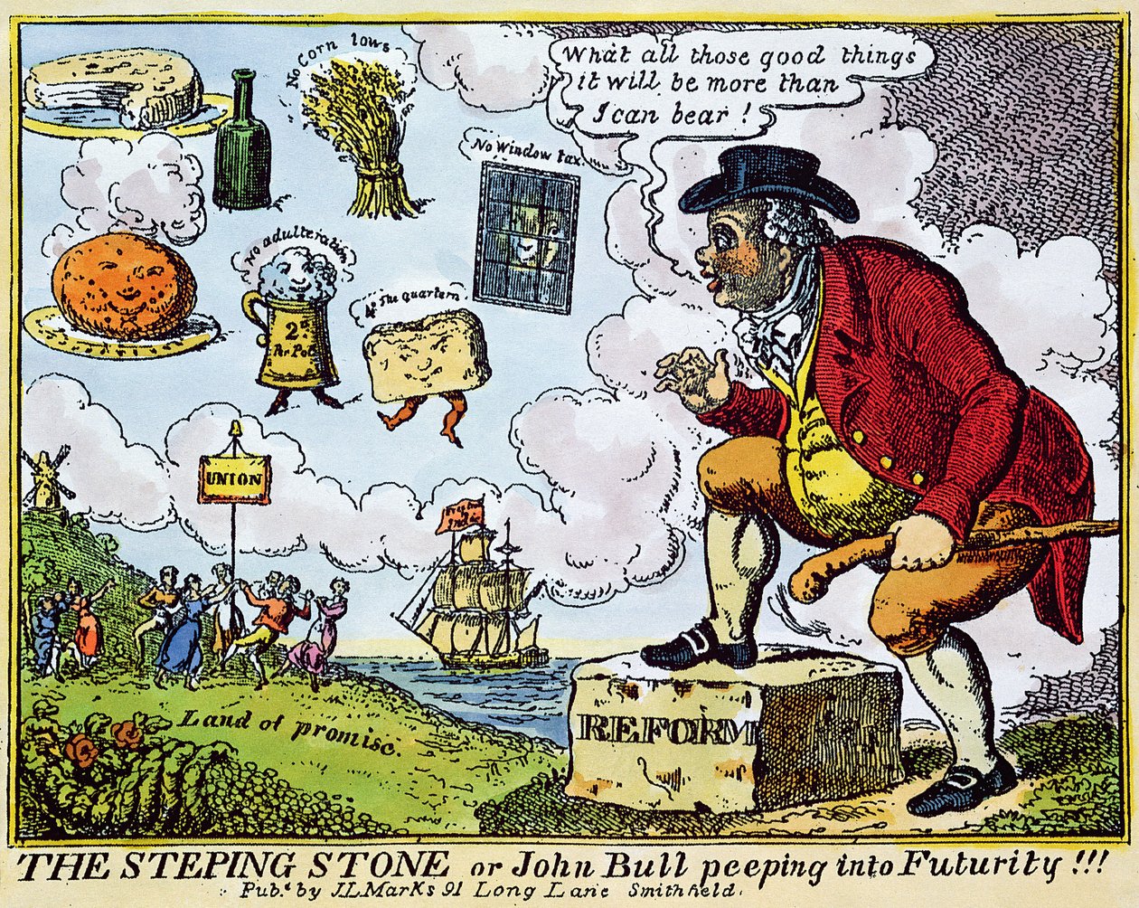 Der Trittstein, oder John Bull späht in die Zukunft!!! von English School