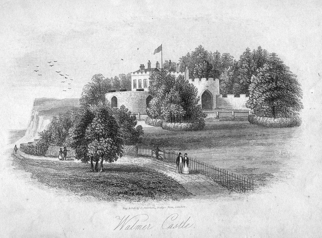 Walmer Castle, graviert von J. Newman von English School