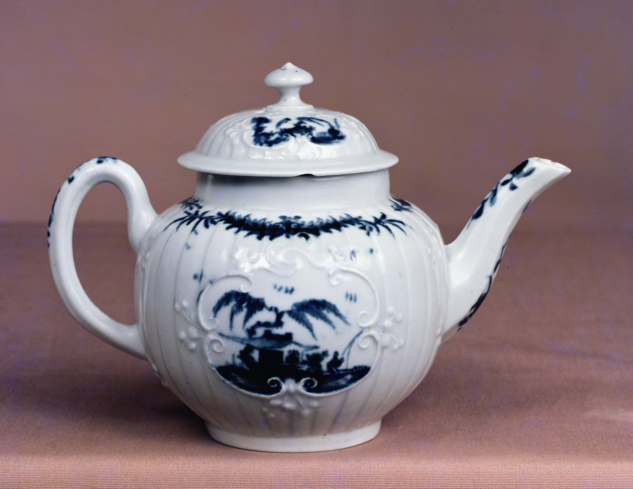Worcester Teekanne, ca. 1755 von English School