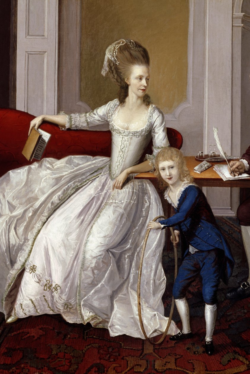 Eine Mutter und Kind, um 1780 von English School
