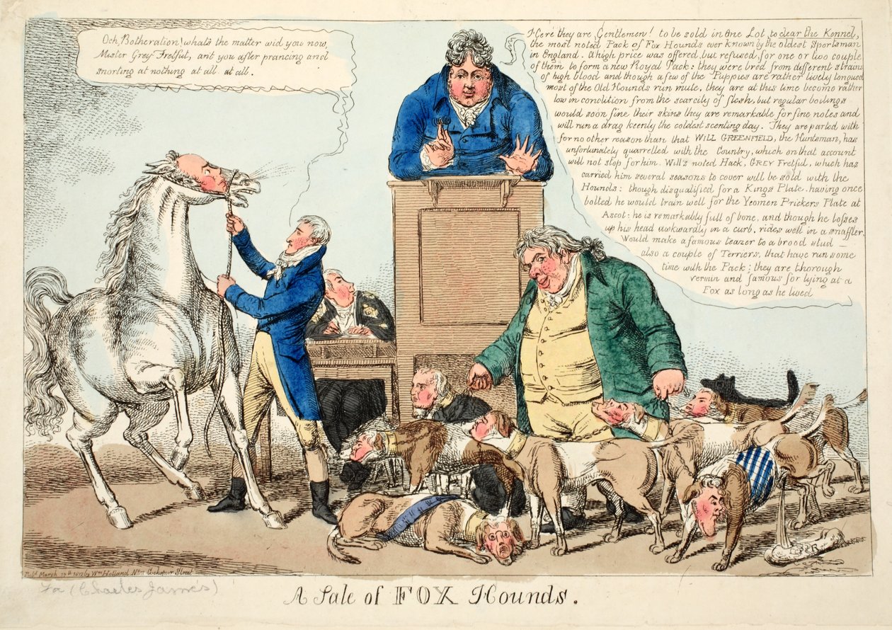 Ein Verkauf von Foxhounds von English School