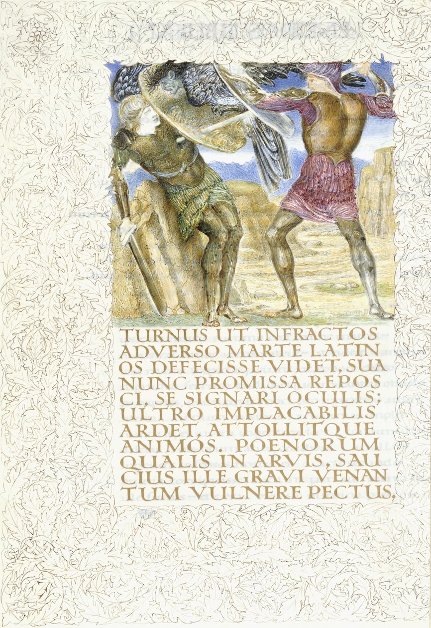 Aeneas tötet Turnus, 1874-ca. 1919 von English School