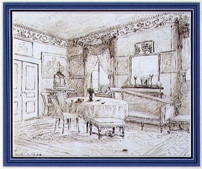 Englisches Regency-Saloninterieur, London von English School
