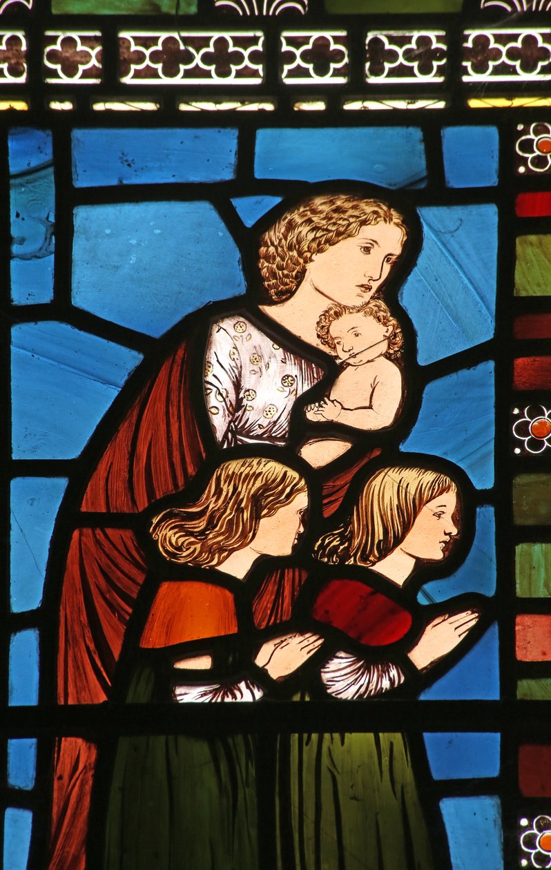 Anwesend bei der Segnung der Kinder durch Christus von English School