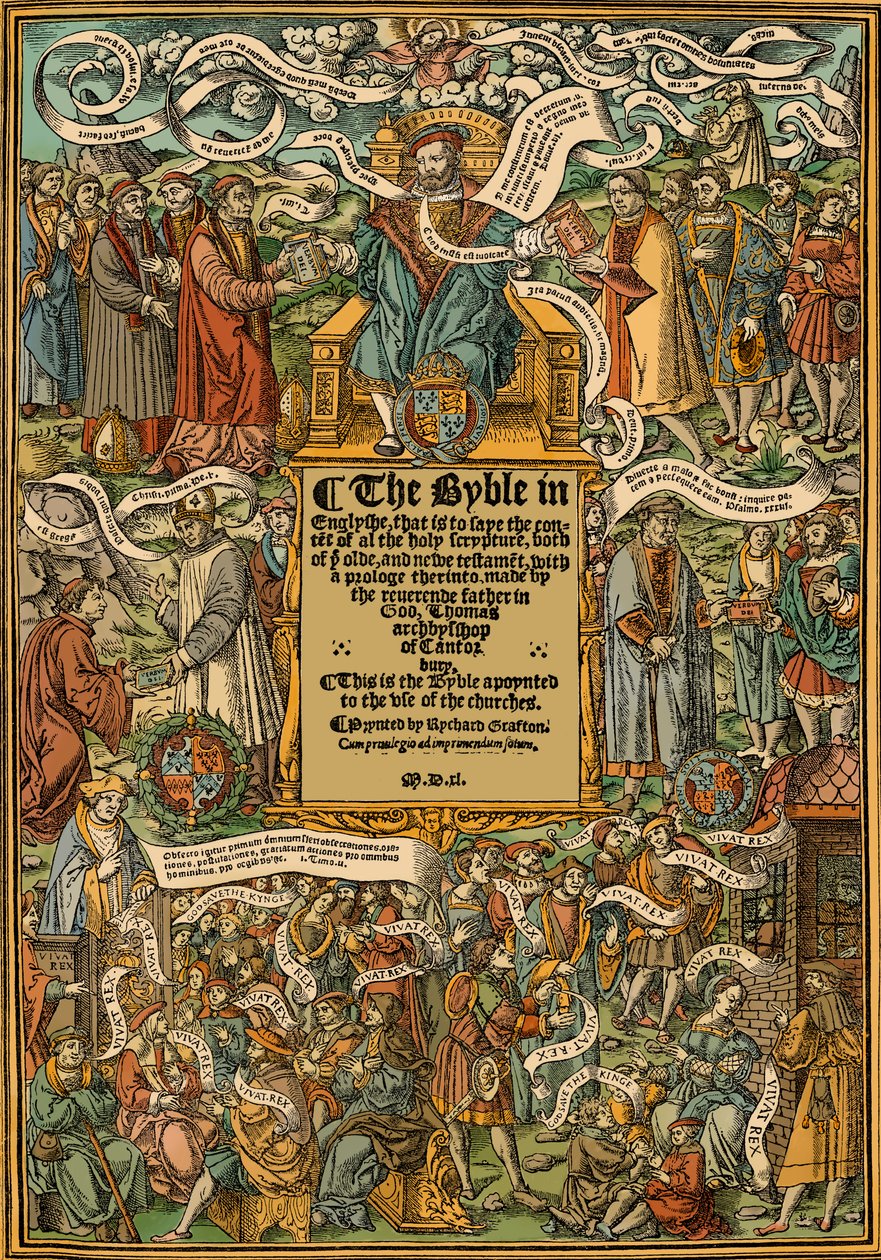 Bibel - Titelseite von English School