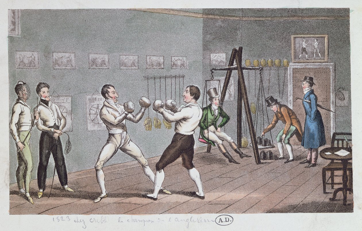 Boxen in England, 1823 von English School