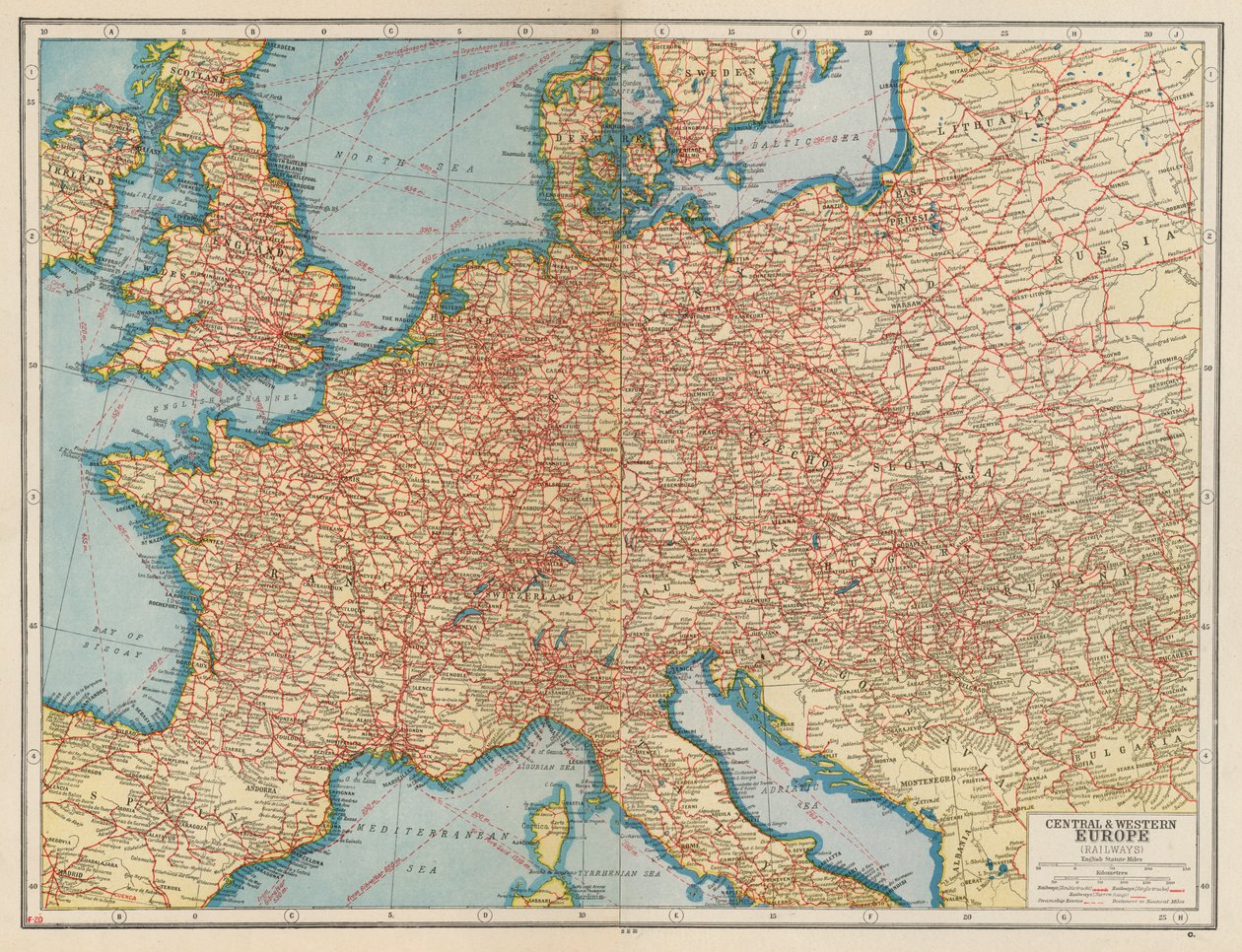 Zentral- und Westeuropa, Eisenbahnen von English School