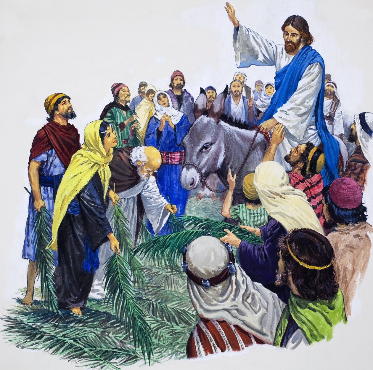 Christus zieht in Jerusalem ein von English School