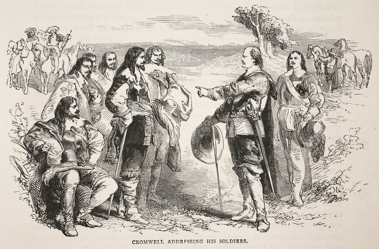 Cromwell spricht zu seinen Soldaten von English School