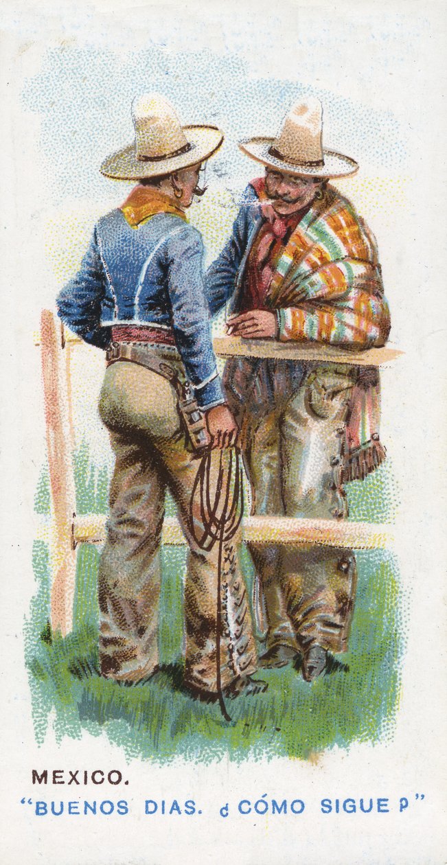 Übliche Begrüßung in Mexiko, 1907 von English School