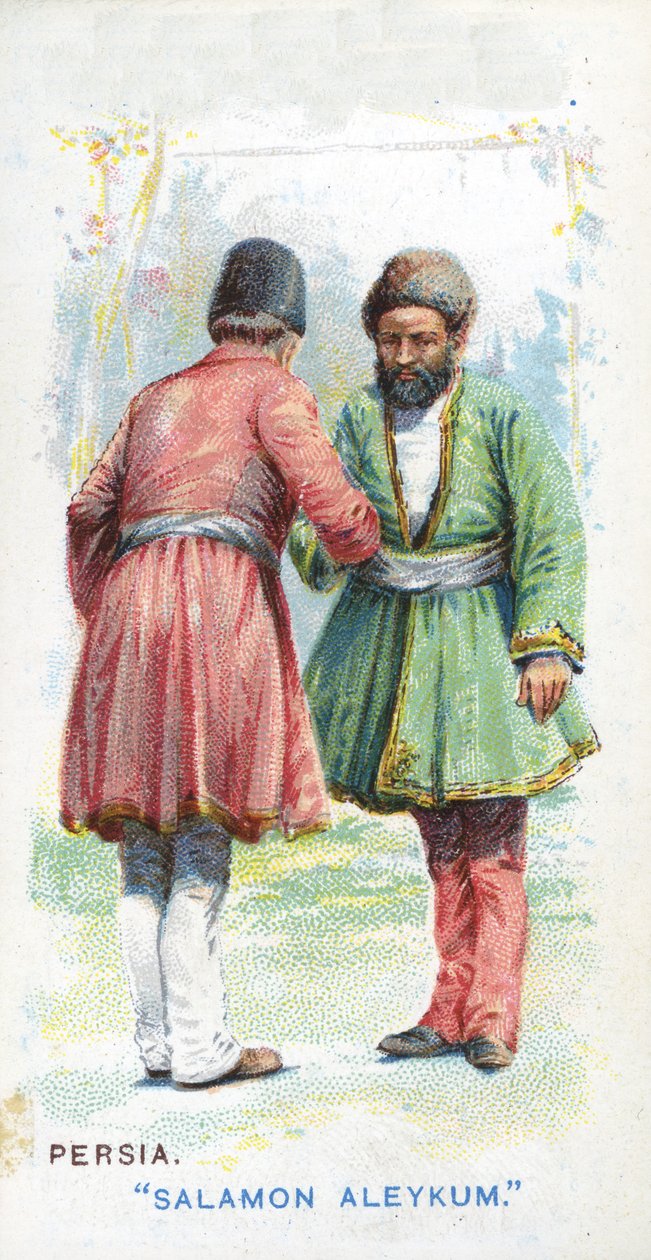 Übliche Begrüßung in Persien, 1907 von English School