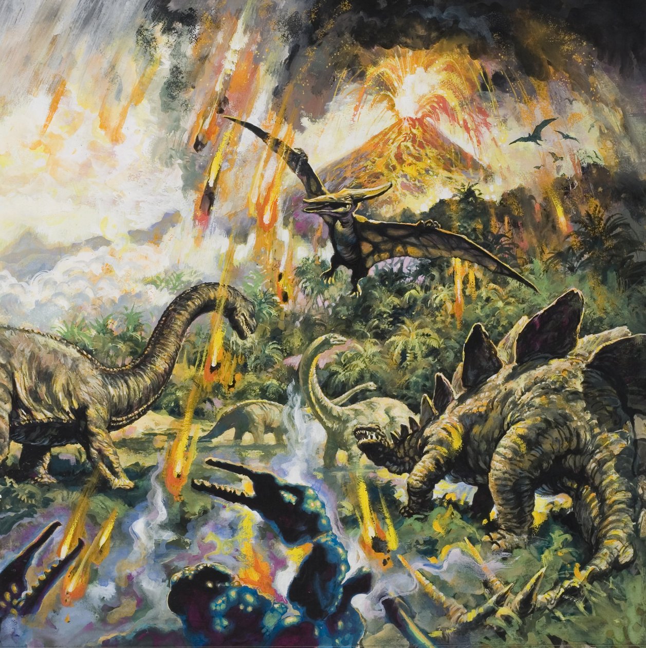 Dinosaurier und Vulkane von English School