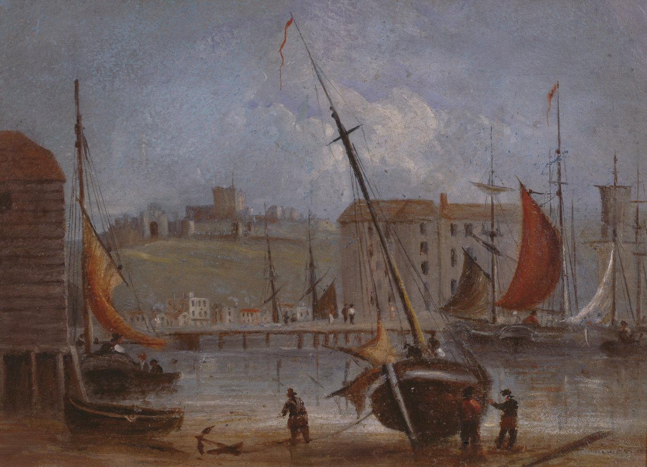 Dover Castle und Hafen, ca. 1830 von English School