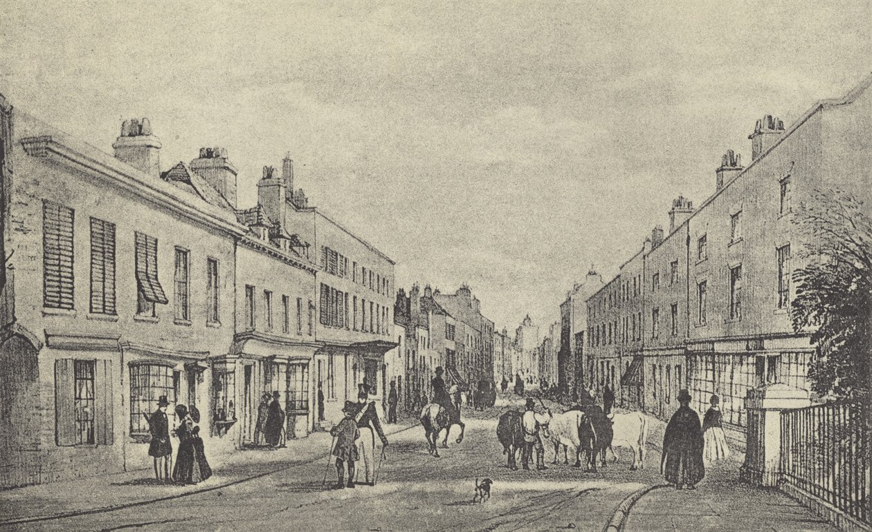 Eton Hauptstraße, 1844 (Gravur) von English School