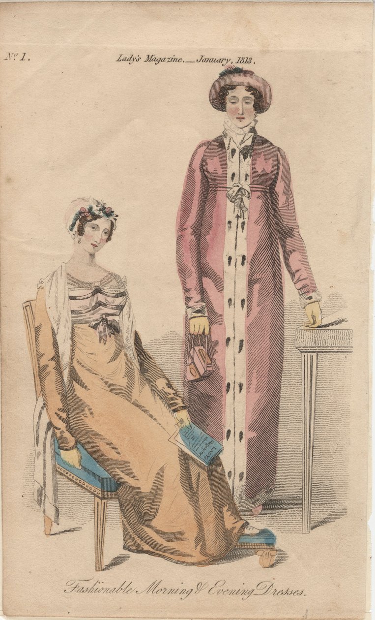 Modisches Morgen- und Abendkleid von English School