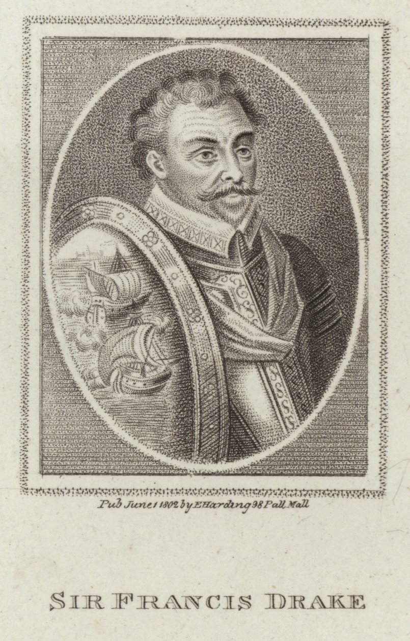 Francis Drake (Gravur) von English School