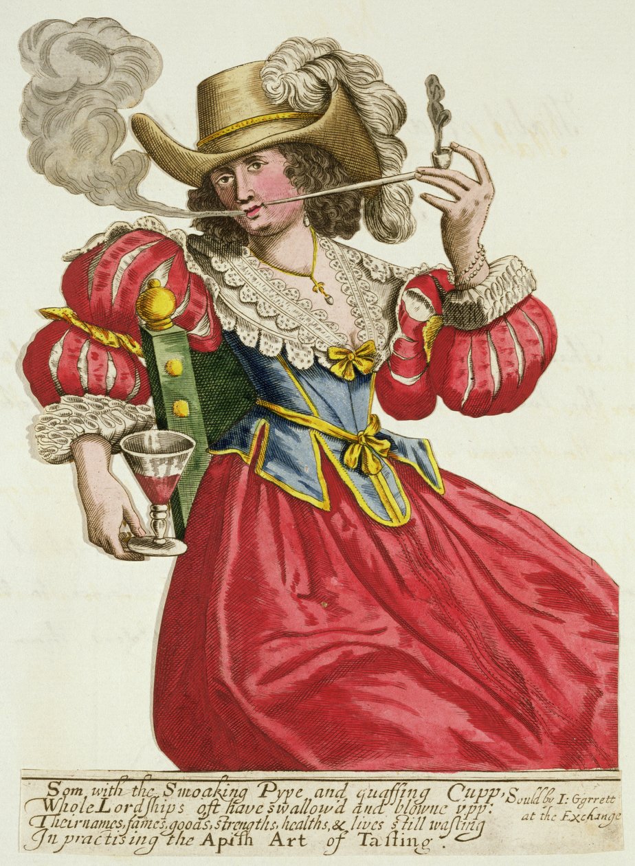 Kleidung einer wohlhabenden Dame um 1630 von English School