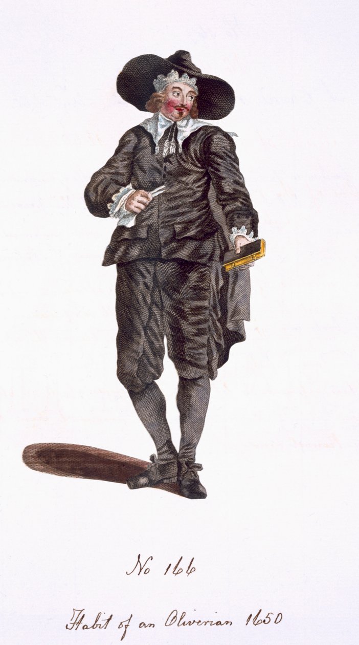 Kleidung eines Oliverianers, 1650 von English School