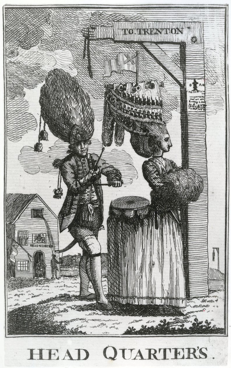 Hauptquartier, 1777 von English School