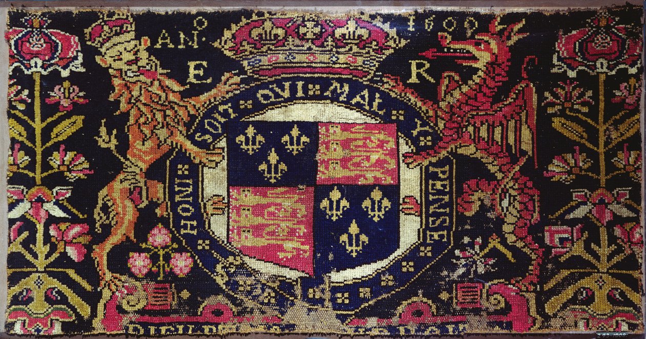 Heraldisches Paneelteppich, 1600 von English School