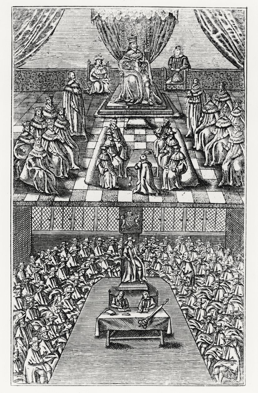 Houses of Parliament im Jahr 1640 von English School