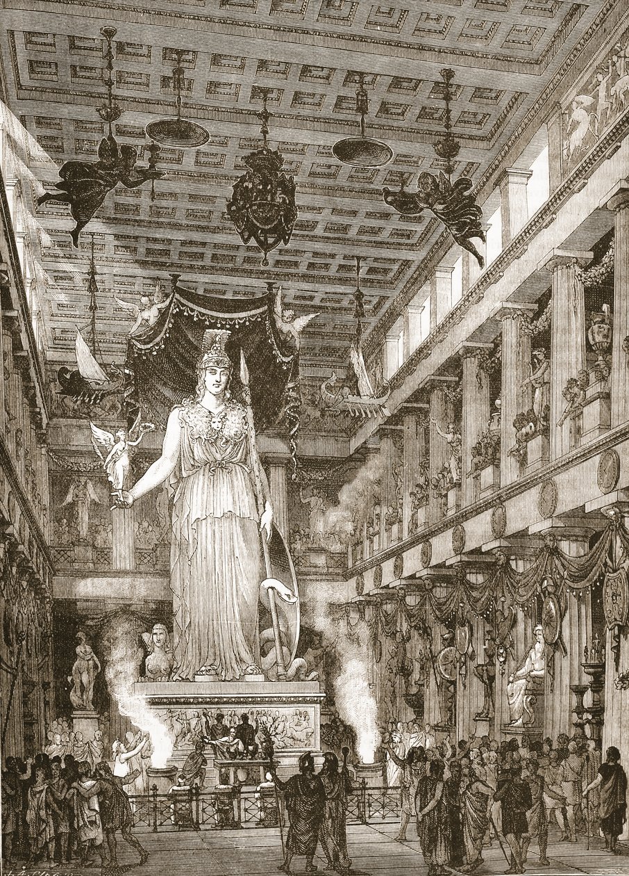 Innenansicht des Parthenon, restauriert von English School