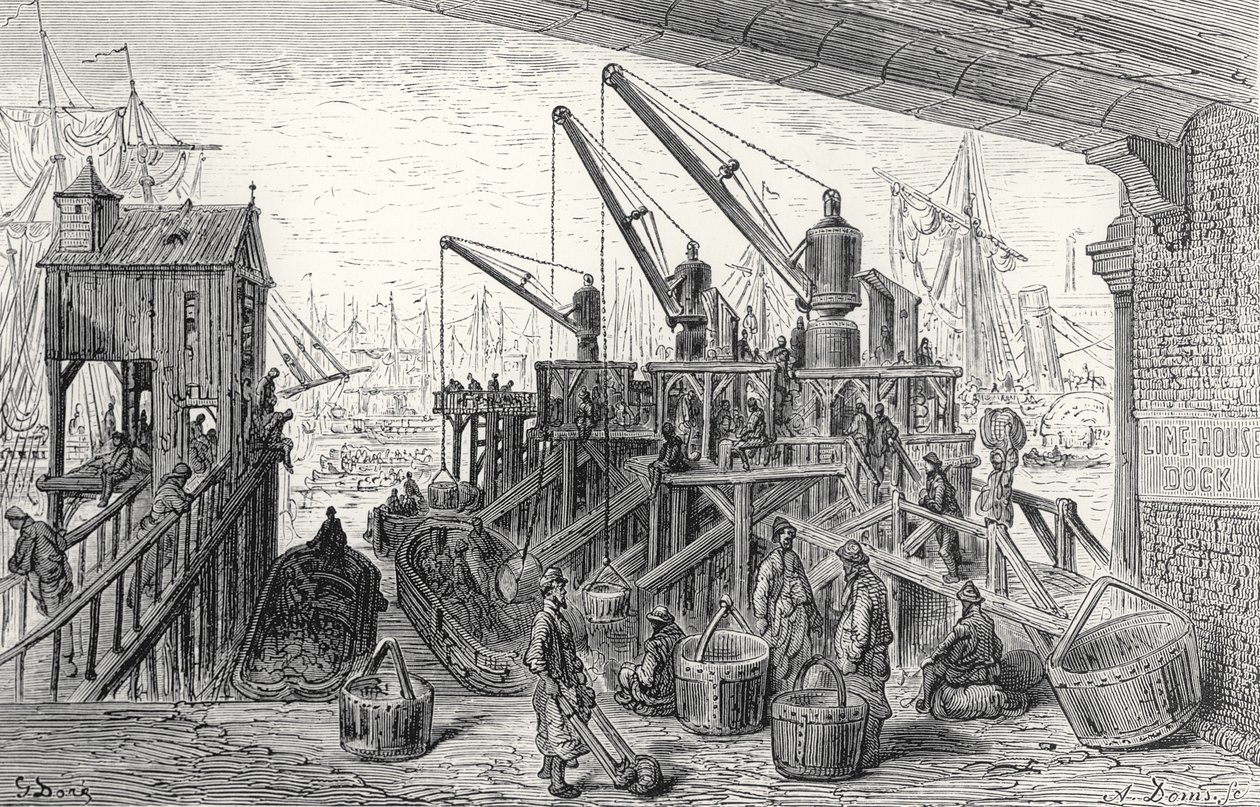 Limehouse Docks von English School