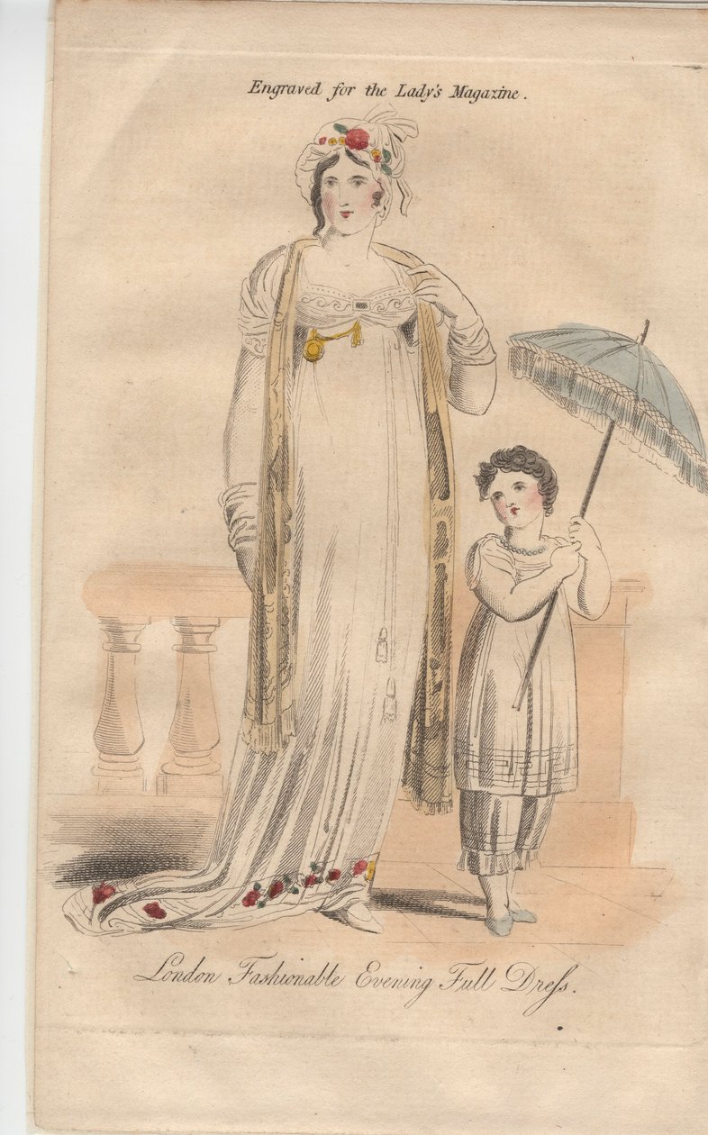 Londoner modisches Abend-Vollkleid von English School