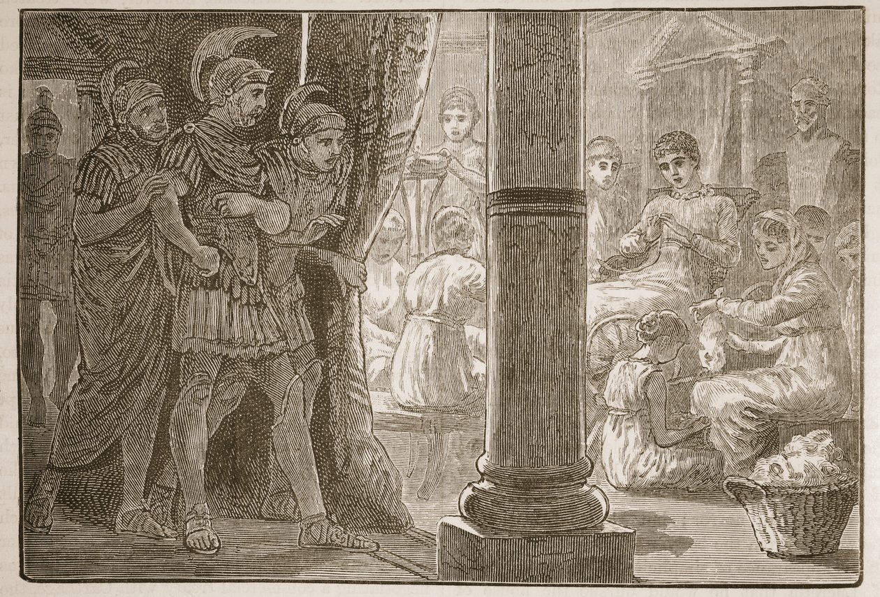 Lucretia unter ihren Mägden von English School