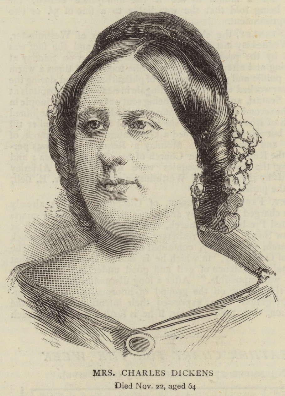 Mrs. Charles Dickens (Stich) von English School