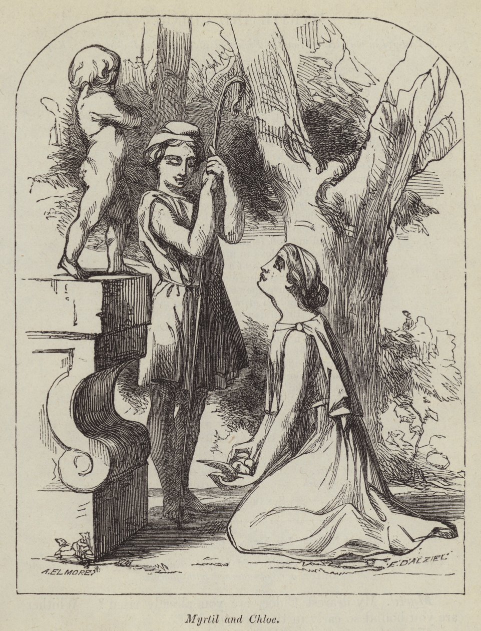 Myrtil und Chloe (Gravur) von English School