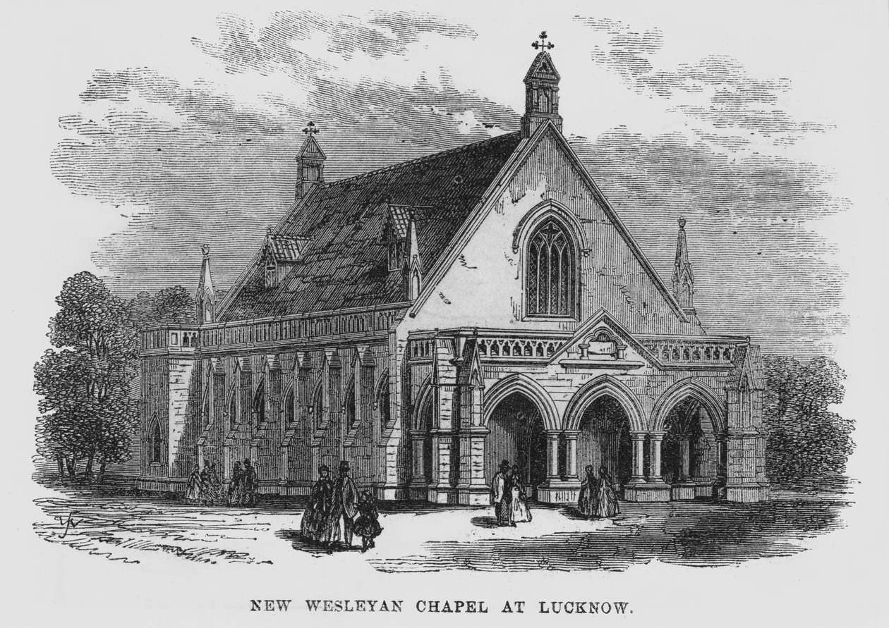 Neue Wesleyanische Kapelle in Lucknow von English School