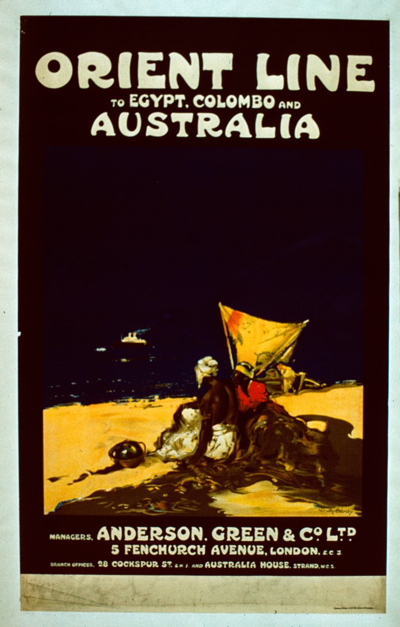Orient Line Plakat, ca. 1920 von English School