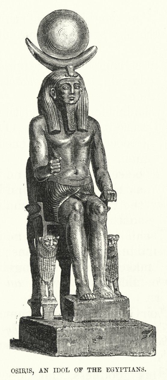 Osiris, ein Götzenbild der Ägypter (Gravur) von English School