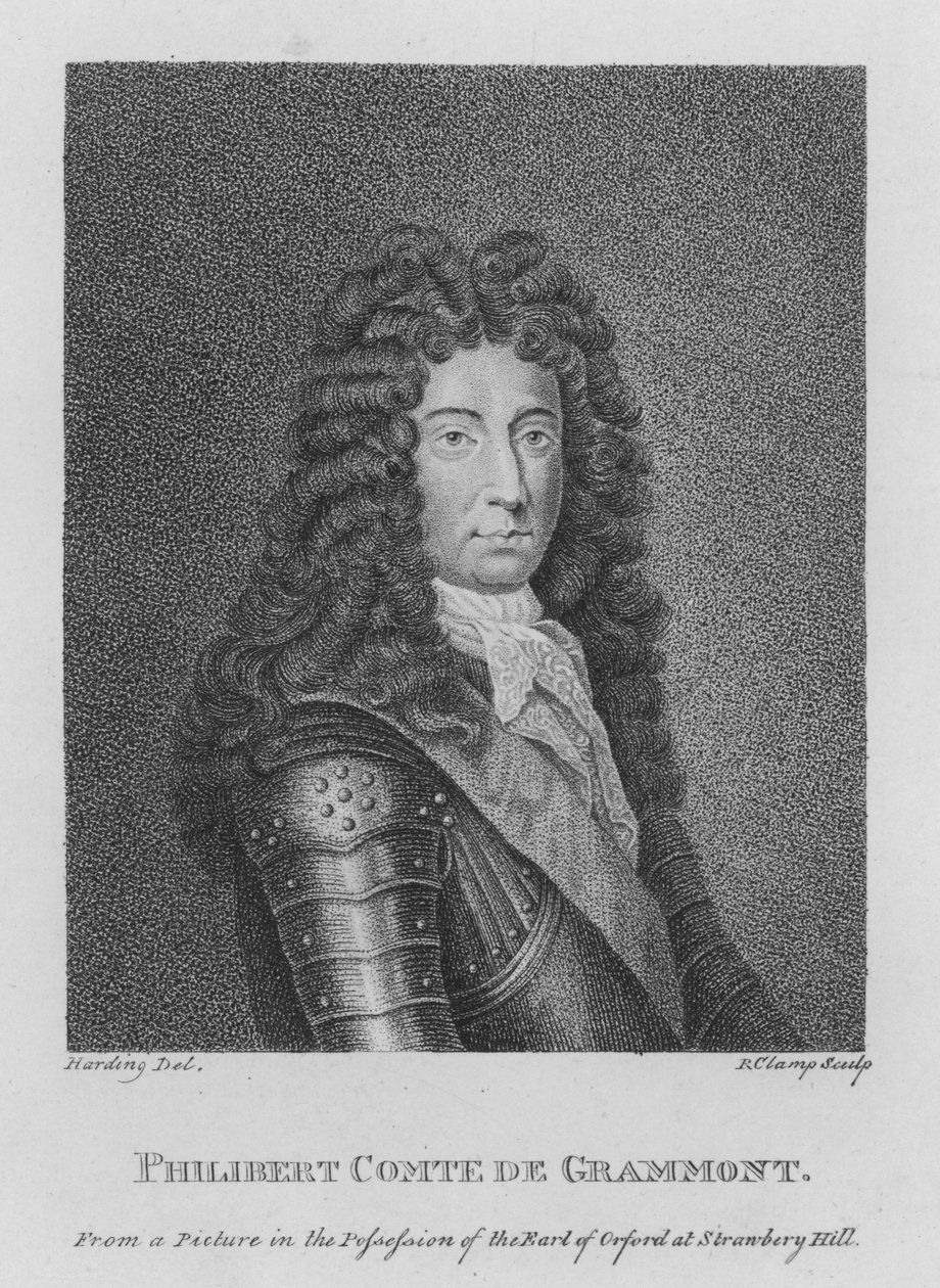 Philibert Comte de Grammont (Gravur) von English School