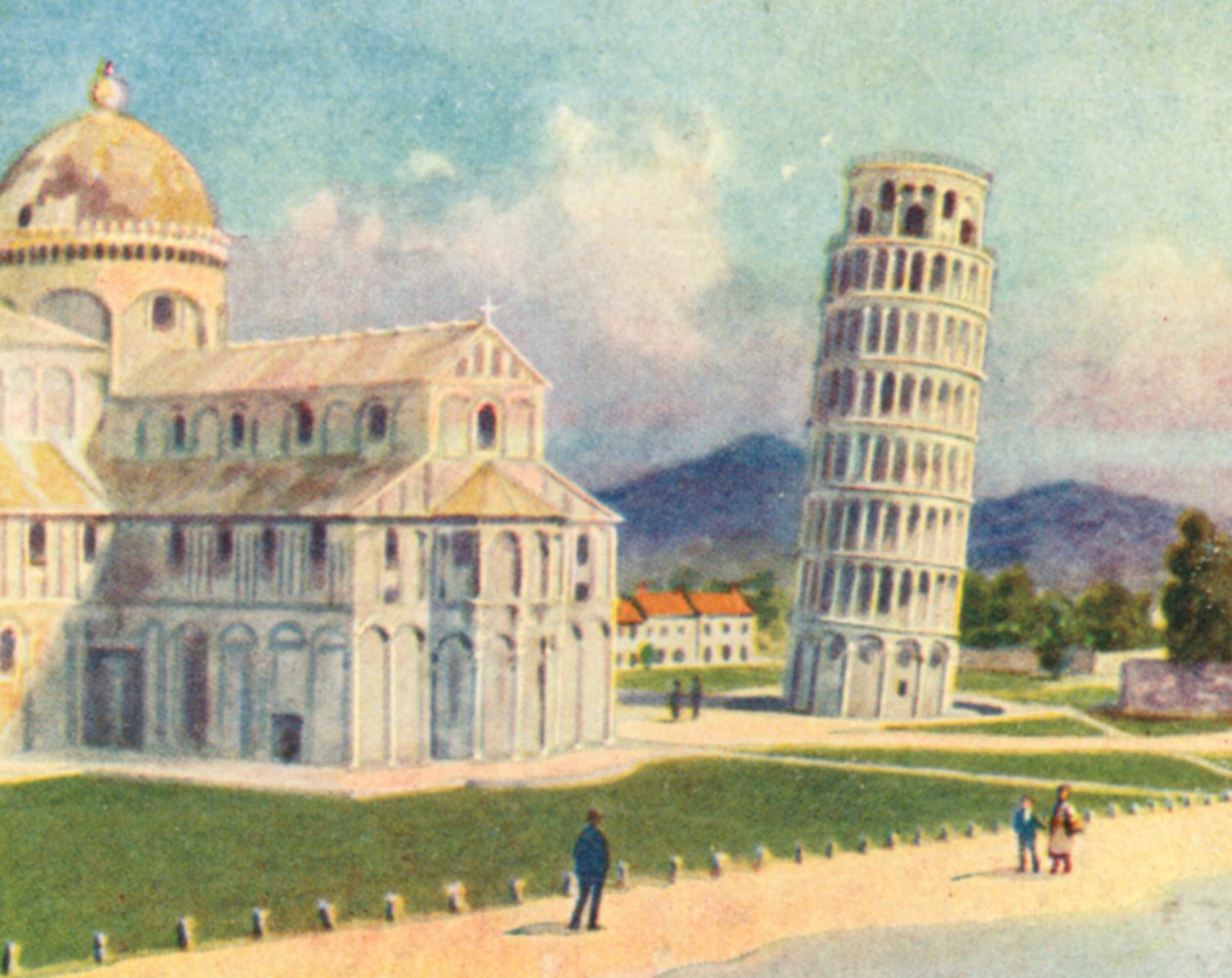 Kathedrale von Pisa und Schiefer Turm von English School