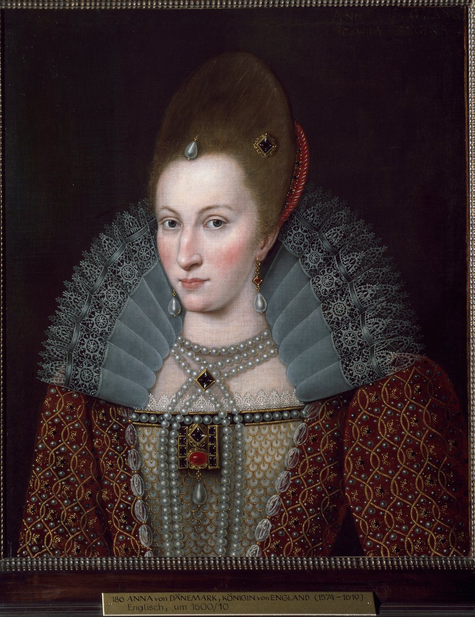 Porträt von Anne von Dänemark von English School