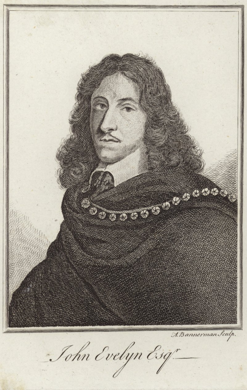 Porträt von John Evelyn von English School