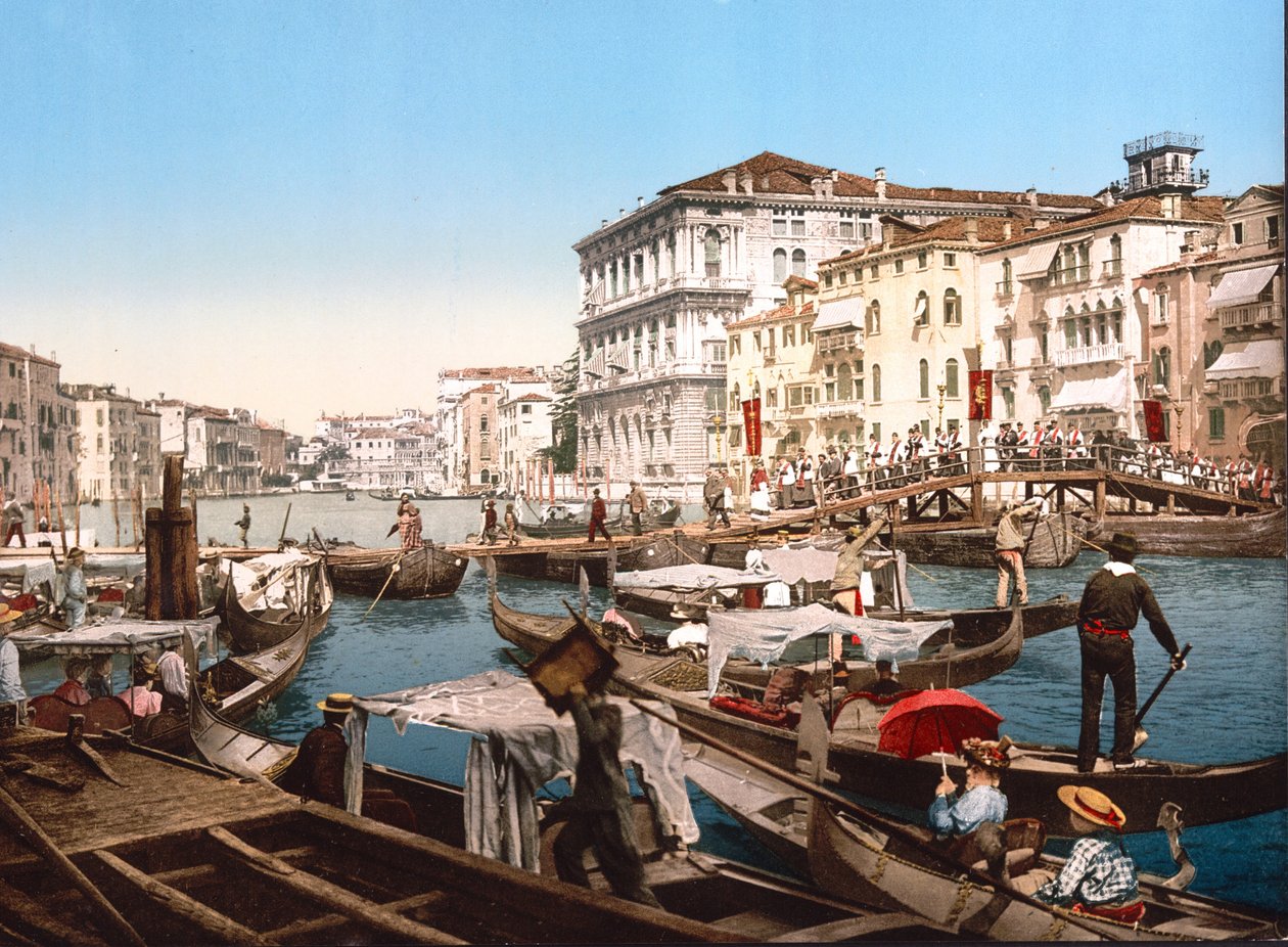 Processione sul Canal Grande, Venedig von English School