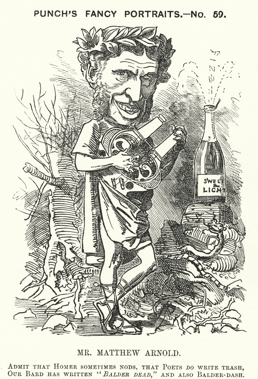 Punch-Karikatur: Matthew Arnold, englischer Dichter von English School