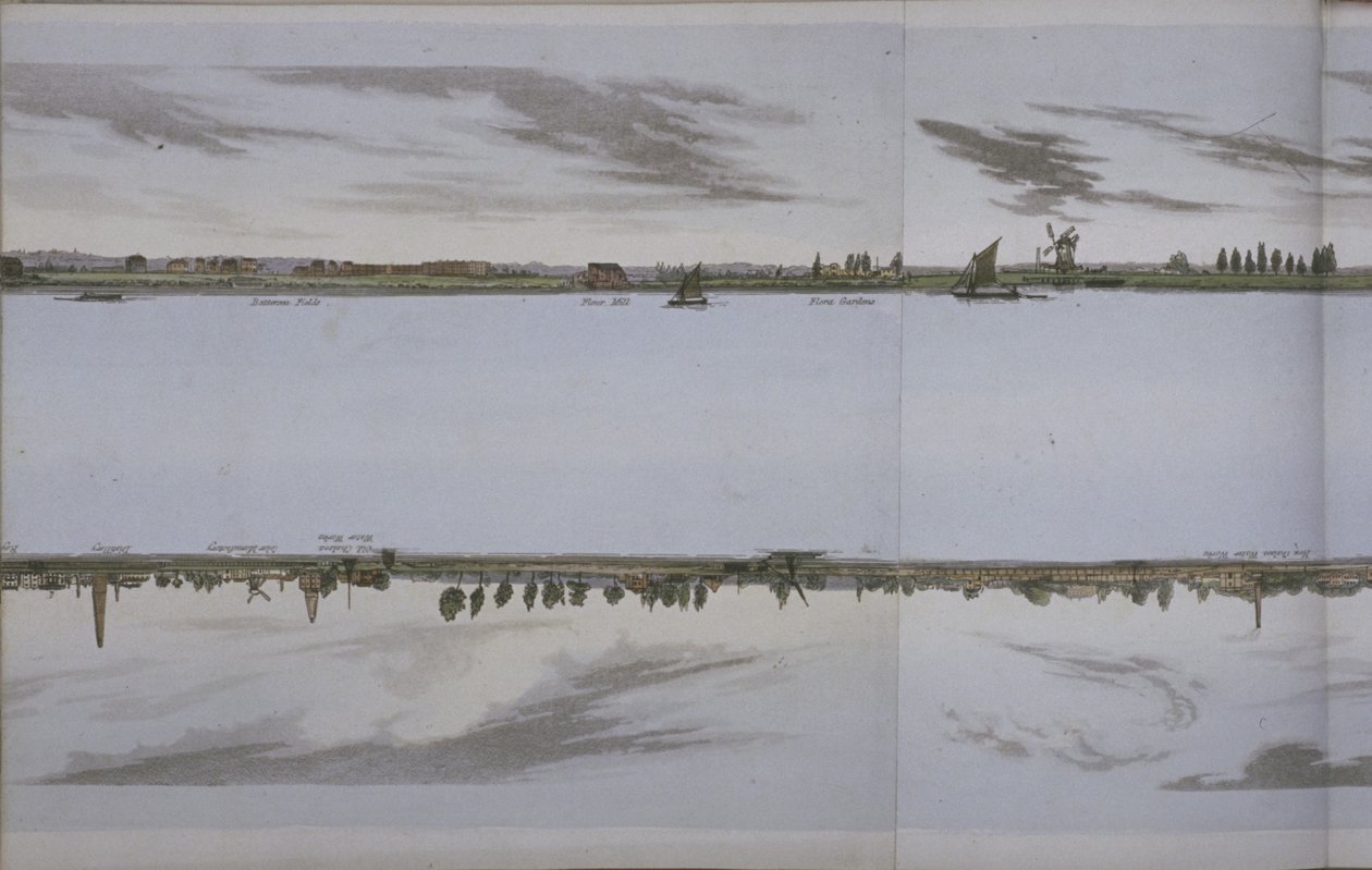 Panorama der Themse, ca. 1829 von English School