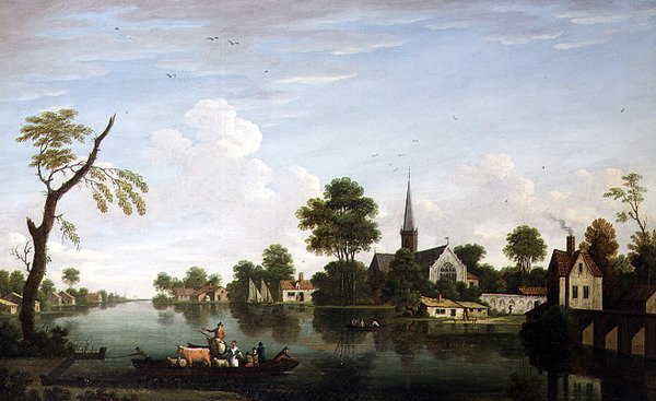 Flussansicht bei Norwich von English School